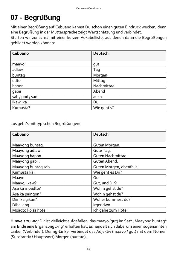 Cebuano Crashkurs (DE)
