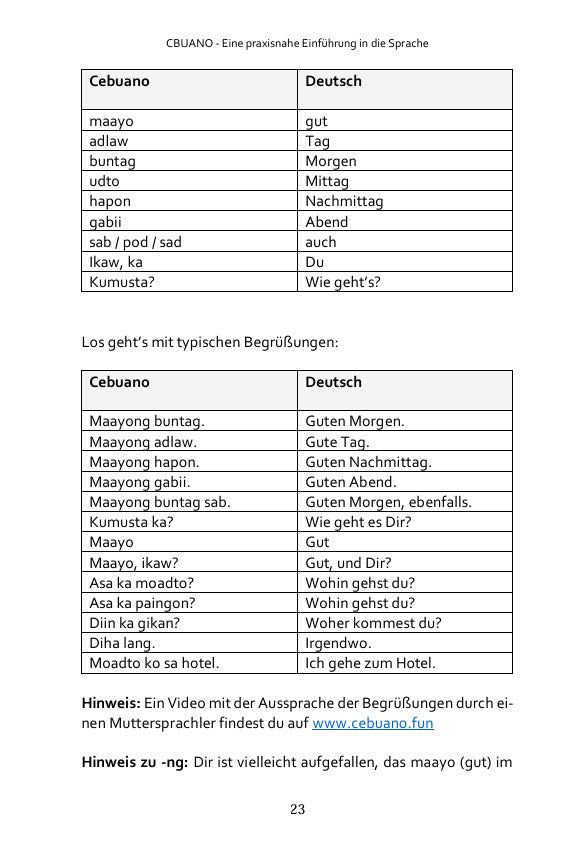 Cebuano (DE) - Der komplette Kurs (Ebook)