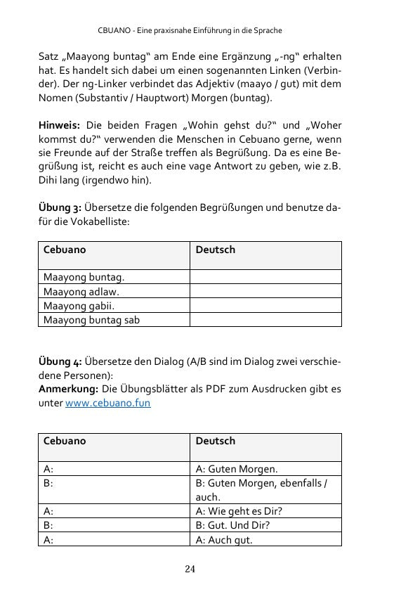 Cebuano (DE) - Der komplette Kurs (Ebook)