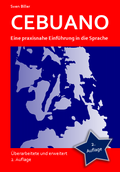 Book cover of 'Cebuano' with a map of the Philippines on a red background